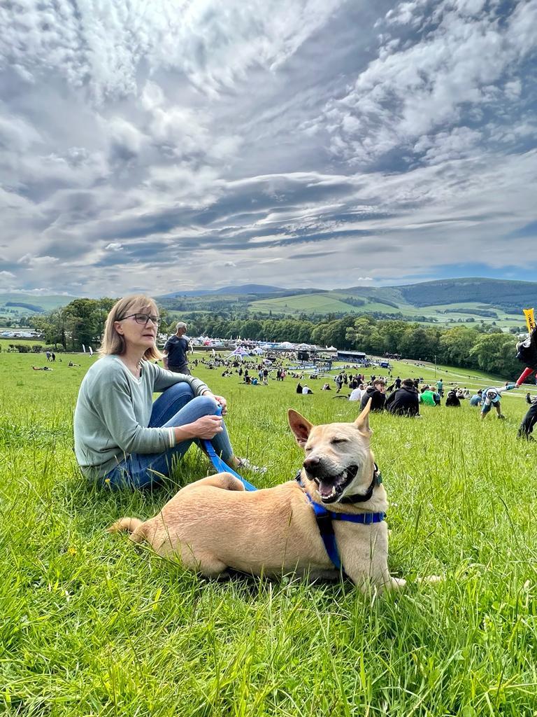 trooper enjoying music festival